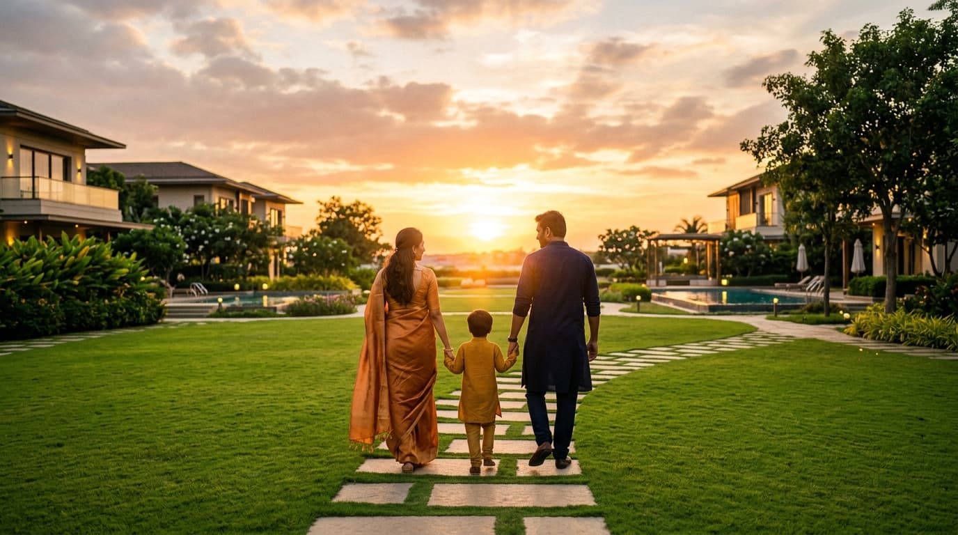 Illustrative family-oriented community visual